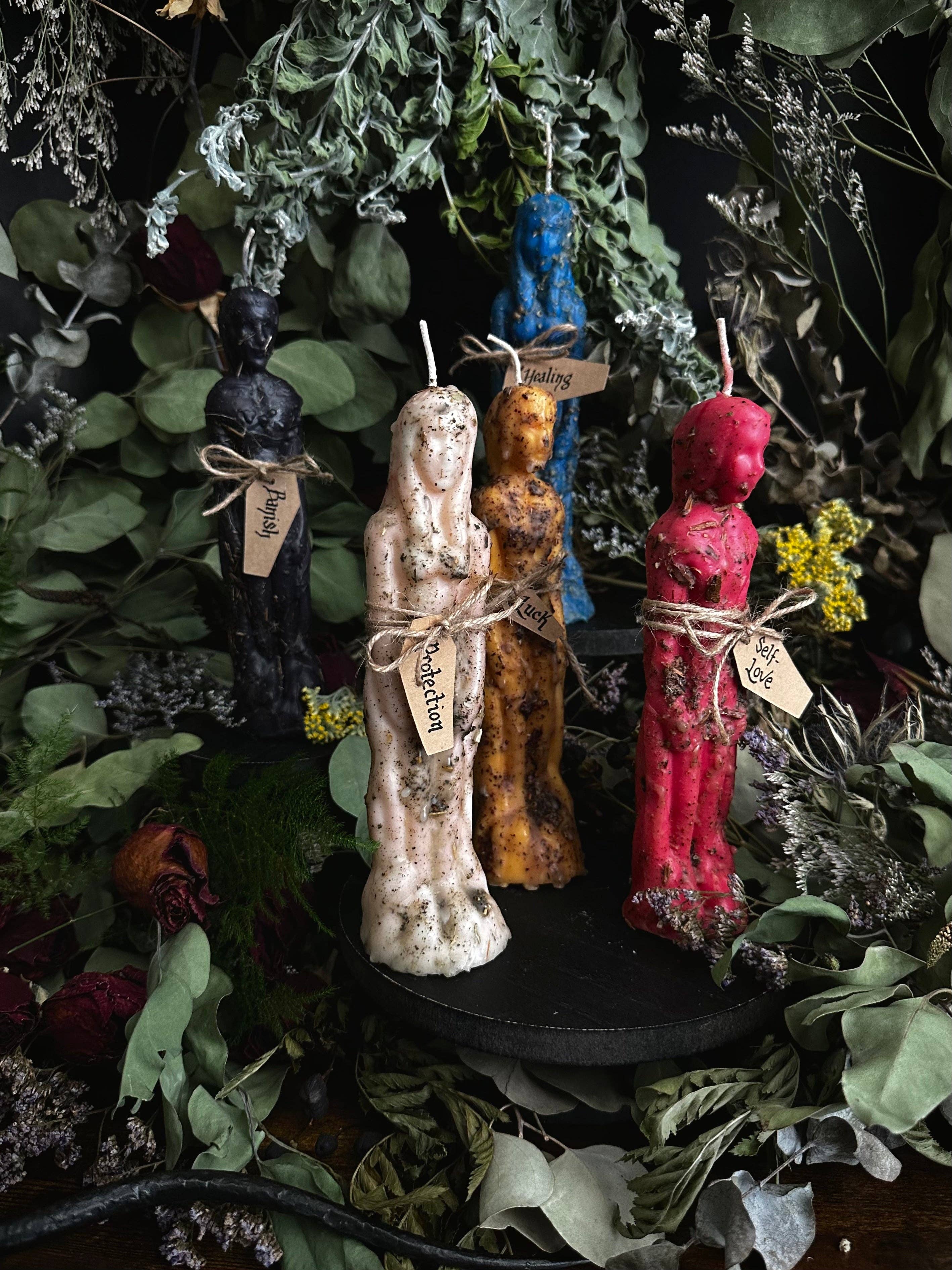 Dressed All Gender Human Figure Candles | Intention Candles : Non-Binary / Protection