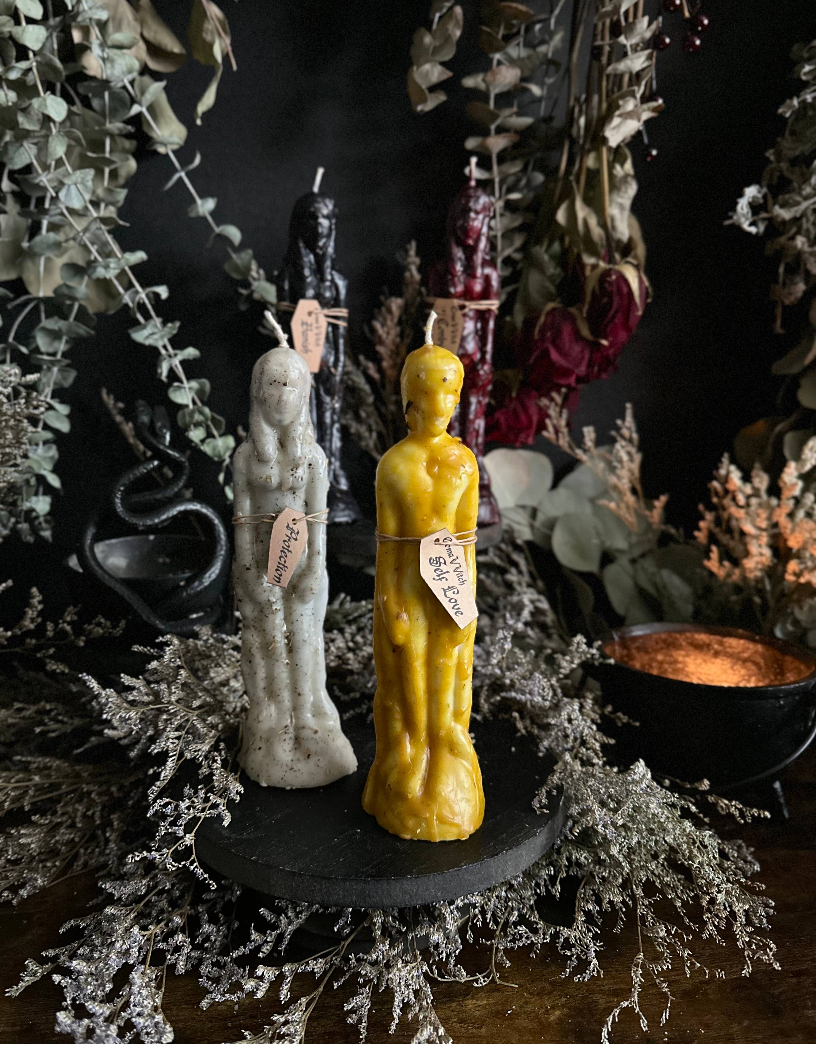 Dressed Human Figure Candles | Intention Candles : Non-Binary / Lust & Romance