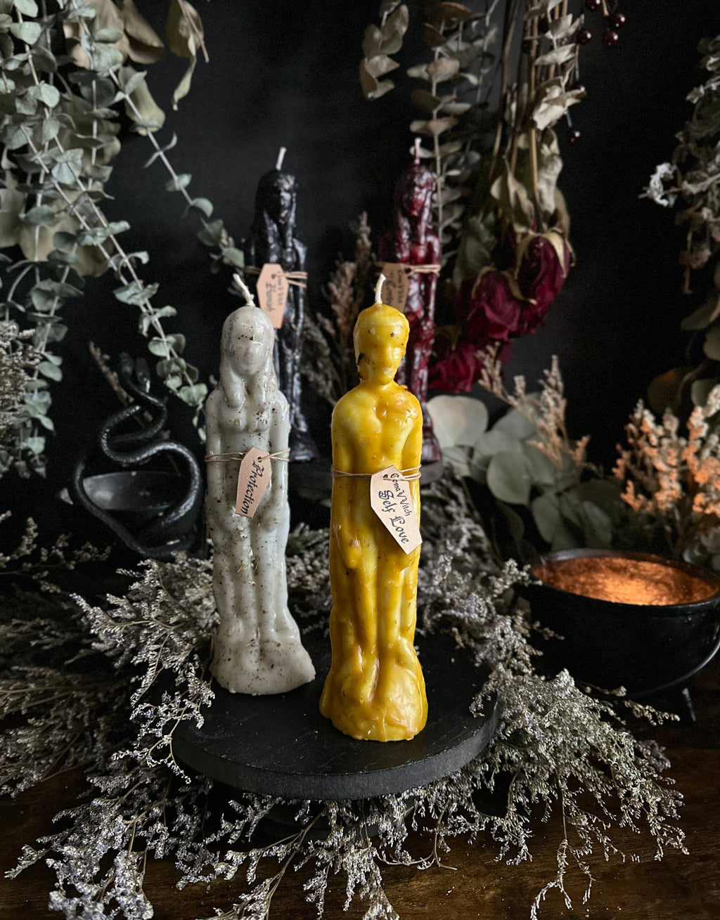 Dressed Human Figure Candles | Intention Candles : Non-Binary / Hex Breaker