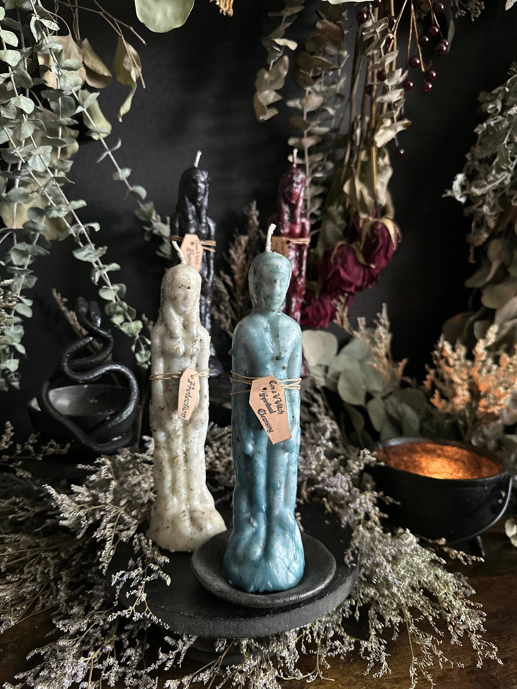 Dressed Human Figure Candles | Intention Candles : Non-Binary / Hex Breaker