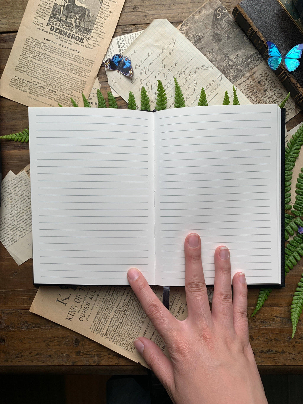 The Grimoire - B6 vegan lined notebook, 120gsm ivory paper: Gold