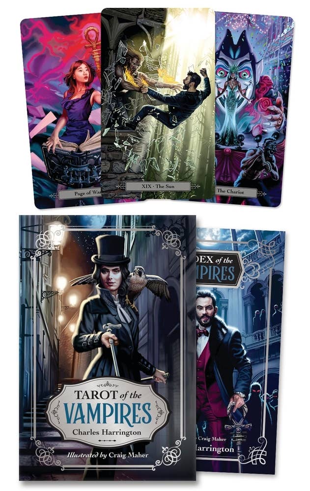 Tarot of the Vampires Kit (Halloween Tarot Deck)